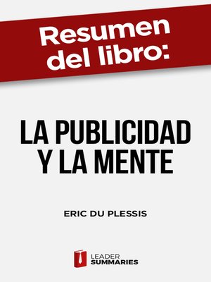cover image of Resumen del libro "La publicidad y la mente" de Eric du Plessis